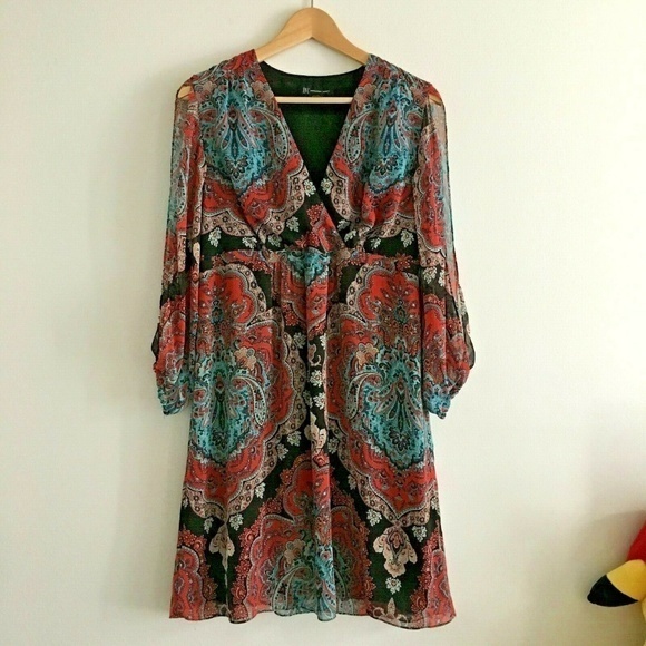 International Concept Cold Shoulder V Neck‎ Dress - Picture 1 of 4
